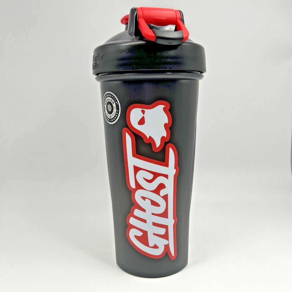 Ghost Lifestyle Blender Bottle 28 oz Shaker Cup Black/red “infrared”🔥
